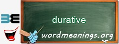 WordMeaning blackboard for durative